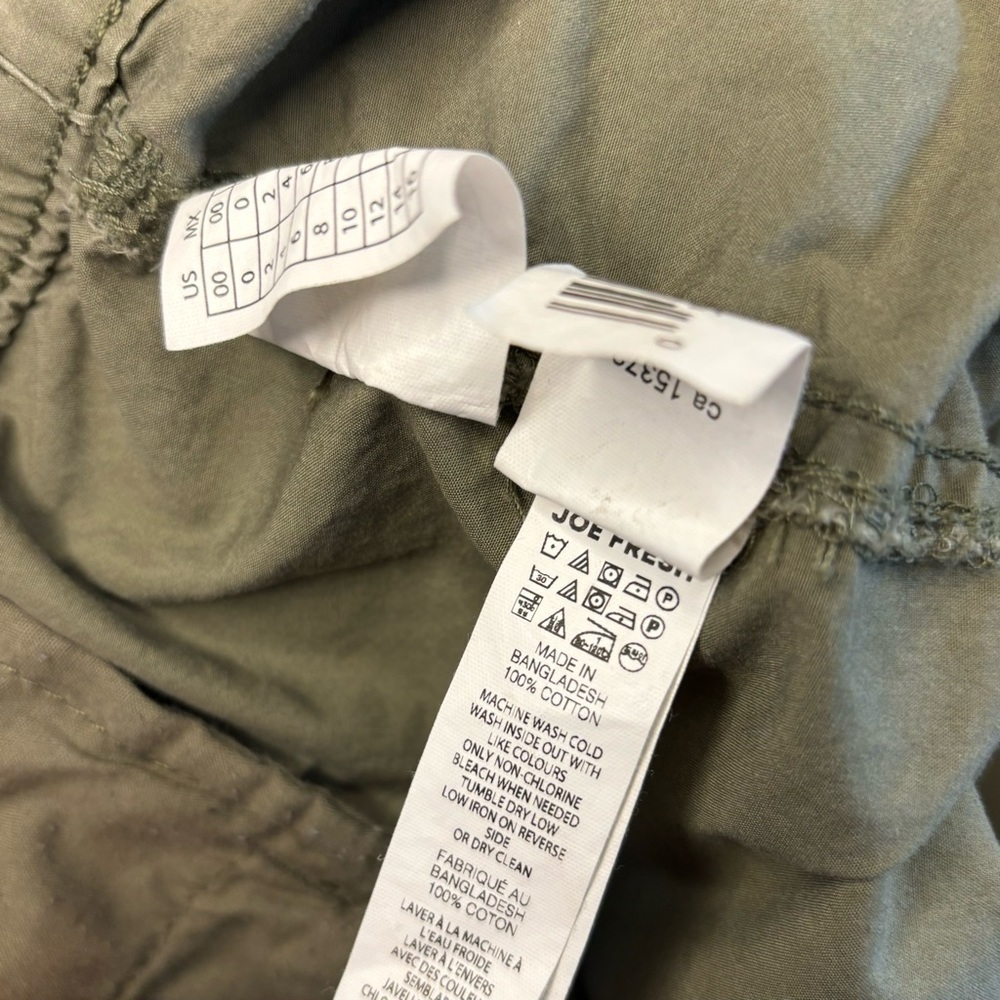 Joe Fresh Green Cargo Pants Size 10 - Picture 3 of 4